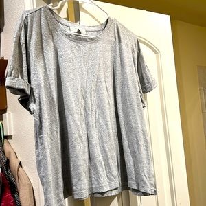 Silver accent crop top